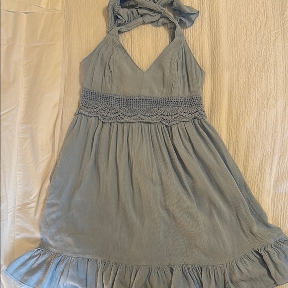 Light Blue Ruffled Dress - Picture 3 of 4